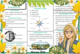 Sketchnotka/notatka - dla ucznia i przypomnienie dla nauczyciela w pdf. Temat "Posługuję się kompasem". Przyroda 4. "Odkrywam przyrodę" zgodna z wydawnictwem Nowa Era. Dział "Spotkanie z przyrodą".