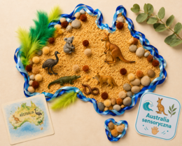 Dotknij Australii – pudełko sensoryczne
