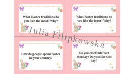 Wielkanoc/ Karty do mówienia/ Mówienie/ Speaking/ Konwersacje/ Easter/ Klasy 4-6/ Klasy 6-8/ Liceum/ SP/ Warm-up/ Rozgrzewka