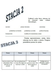 Stacje zadaniowe "Dziady, część II"