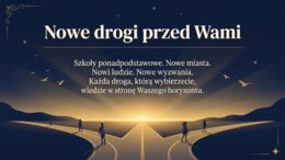 Pożegnanie ósmoklasistów – elegancka prezentacja na zakończenie szkoły podstawowej