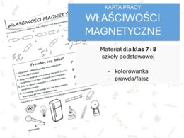 Fizyka 7 i 8. Karta pracy. WŁAŚCIWOŚCI MAGNETYCZNE. Magnetyzm.