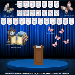 KONKURS RECYTATORSKI - duża dekoracja, grafika XXL