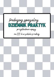 120 h Dziennik praktyk pedagoga specjalnego – przykładowe wpisy do szkoły średniej