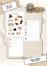 Ikony (obrazki) do lektury "Quo vadis" Henryka Sienkiewicza, język polski, egzamin ósmoklasisty, lektura obowiązkowa klasa 7-8