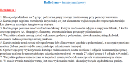 Balladyna - turniej malinowy