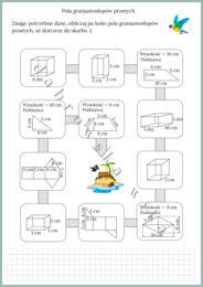 Pola graniastosłupów prostych - wyspa skarbów