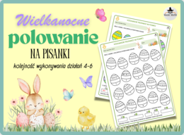 WIELKANOC - Polowanie na pisanki - matematyka - kolejność wykonywania działań - 4-6