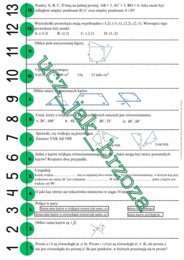 Figury geometryczne, klasa 7, sztafeta zadaniowa, powtórzenie przed sprawdzianem