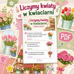 Liczymy kwiaty w kwiaciarni