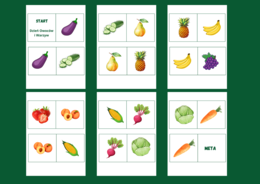 DZIEŃ OWOCÓW I WARZYW - domino podłogowe - biblioteka - świetlica