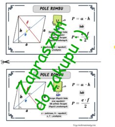Pole rombu - wklejka do zeszytu