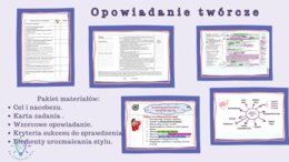 Opowiadanie twórcze kl. VI-VIII- scenariusz , karty pracy
