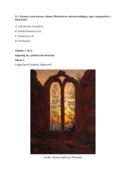 📃Test historycznoliteracki – język polski – matura Romantyzm