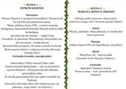 Scenariusz " Jasełka na wesoło"| Nowoczesne Jasełka| Zabawne i współczesne, krótkie dialogi łatwe do nauki| Plakat 4 x A4| Instrukcja z dodatkowymi wskazówkami dla nauczyciela