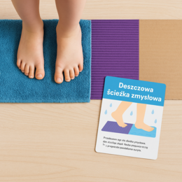 Deszczowy tor przeszkód – karty zadań ruchowych