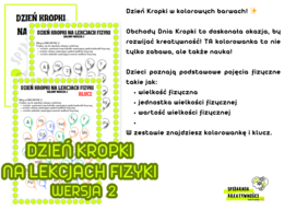 DZIEŃ KROPKI NA LEKCJACH FIZYKI WERSJA 2 (wielkości fizyczne, jednostki wielkości fizycznych, wartości wielkości fizycznych)