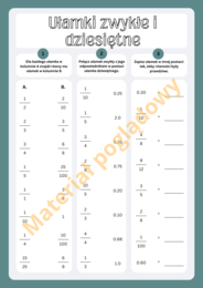 Ułamki zwykłe i dziesiętne - zamiana postaci