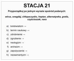 POWTÓRKOWE STACJE ZADANIOWE Egzamin ósmoklasisty z języka polskiego