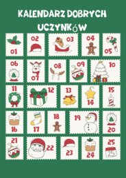 Kalendarz adwentowy - dobre uczynki- klasy I-III