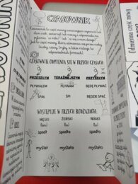 Składane wklejki odmienne części mowy