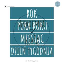 KALENDARZ KLASOWY NA CAŁY ROK SZKOLNY - DO POWIESZENIA NA TABLICY I CODZIENNEGO KORZYSTANIA