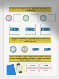 Obliczenia zegarowe. Karta pracy. Sprawdzian