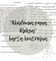"Akademia Pana Kleksa" (karta kontrolna)