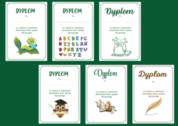 DZIEŃ JĘZYKA OJCZYSTEGO – dyplomy – 18 wersji – biblioteka – język polski - dyplom