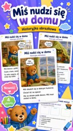 Miś nudzi się w domu