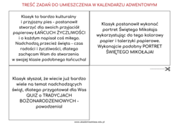 KALENDARZ ADWENTOWY - niesamowita świąteczna przygoda dla klas 2 i 3!