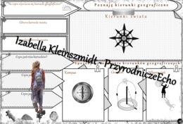Karta pracy „Poznaję kierunki geograficzne” wykonana w power point do edycji. Przyroda 4, „Cztery strony swiata” na podstawie wydawnictwa MAC