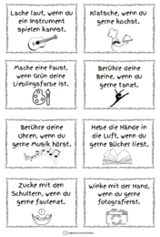 Kennenlernenspiel/Bewegungsspiel Mache das, wenn du... język niemiecki