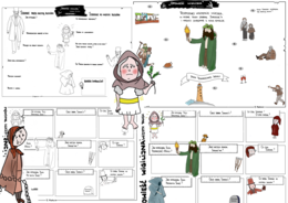 "Opowieść wigilijna" - 6 kart pustych i uzupełnionych