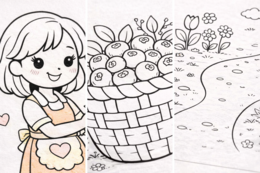 Bukiet dla mamy [Kolorowanka]