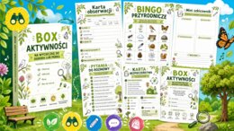 Box aktywności na wycieczkę do ogrodu lub parku