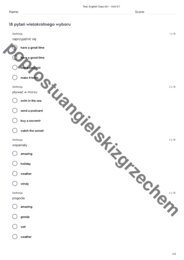 English Class A2+ - Unit 9 - testy