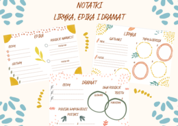 Liryka, epika i dramat - notatki do uzupełnienia (powtórka przed egzaminem ósmoklasisty i nie tylko)