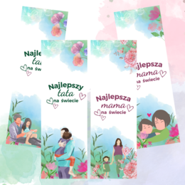 Zakładki z okazji Dnia Mamy i Dnia Taty do druku