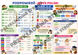 PODPOWIEDŹ – JĘZYK POLSKI | Klasy 3–4 | Gramatyka i ortografia | PDF A4