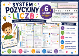 🔢 System pozycyjny liczb – grupa milionów, tysięcy i jedności |  Liczby wielocyfrowe: notatka, karty pracy, materiały do wycięcia I klasy 1–4