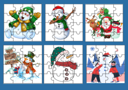 DZIEŃ BAŁWANA – Dzień Bałwanka - zima - PUZZLE – 14 obrazków - ćwiczenia redakcyjne