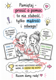 📚 Dlaczego warto chodzić do szkoły? – gazetka szkolna w wersji rysunkowej