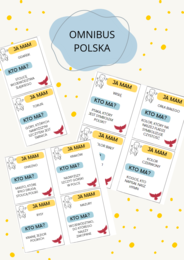 Ja mam..., kto ma... ? Omnibus Polska (+karta pracy). Pisownia małą i wielką literą