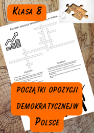 Historia 8. Początki opozycji demokratycznej w Polsce - krzyżówka