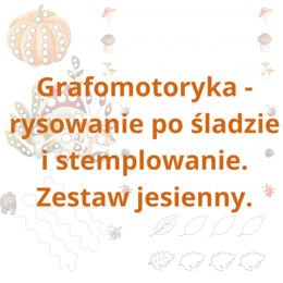 Grafomotoryka - zestaw jesienny. Różnorodne aktywności i poziomy zaawansowania.