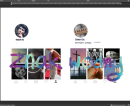 Quo vadis - profile postaci na Instagramie