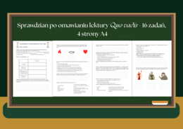 "Quo vadis" - sprawdzian podsumowujący (16 zadań, 4 strony A4)