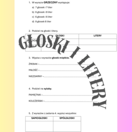 Głoski i litery klasa 4