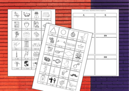 Wyrazy z Ą, Ę, ON, OM, EN, EM - ortografia – wklejka – karta pracy